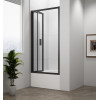 Paravan dus cu usa pliabila si profile negre pentru cadita inalta Polysan Deep 100 cm