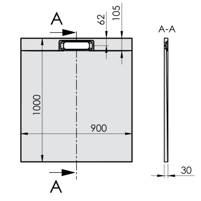 Cadita dus Design marmura compozit 100 x 90 cm Polysan Kazuko