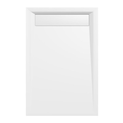 Cadita dus marmura compozit cu ornament scurgere Polysan Varesa 120 x 80 cm