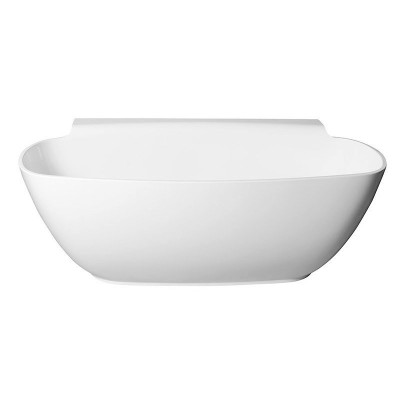 Cada baie freestanding marmura compozit 158 x 80 cm Polysan Nigra