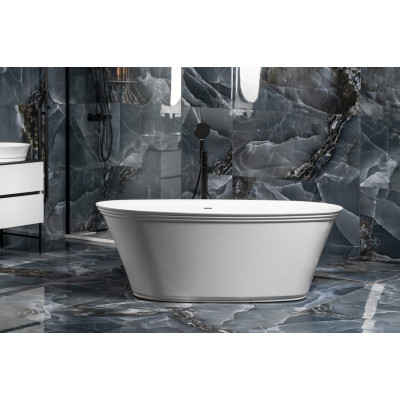 Cada baie ovala freestanding marmura compozit 170 x 80 cm Polysan Florina