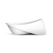 Cada baie freestanfing design fluid autentic marmura compozit 197 x 96 cm Goccia Mineralicast Duro