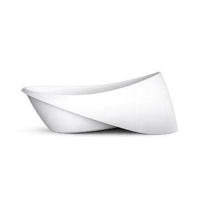 Cada baie freestanfing design fluid autentic marmura compozit 197 x 96 cm Goccia Mineralicast Duro