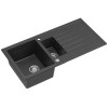 Chiuveta bucatarie cu doua cuve si picurator 100 x 50 cm Sapho Inset