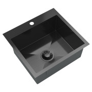 Chiuveta bucatarie otel inox gun metal 48 x 45 cm Unixa Graphite