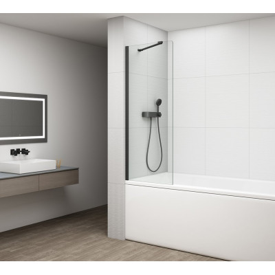 Paravan cada fix profile negre 70 x 150 cm Polysan Fisa