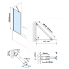 Paravan cada fix profile negre 70 x 150 cm Polysan Fisa