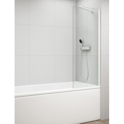 Paravan cada sticla profile albe 80 x 150 cm Polysan Fisa