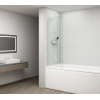 Paravan cada sticla profile albe 80 x 150 cm Polysan Fisa