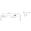 Brat dispersor fix dus negru 40 cm Sapho