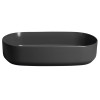Lavoar baie oval antracit pe blat Isvea Infinity 55 x 36 cm