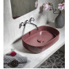 Lavoar baie oval pe blat maro rosiatic Isvea Infinity 55 x 36 cm