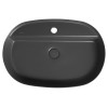 Lavoar baie oval antracit cu orificiu baterie Isvea Infinity 60 x 40 cm