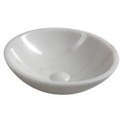 Lavoar marmura naturala alba rotund 40 cm Sapho Blok