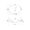 Lavoar baie negru piatra naturala oval pe blat 55 x 37 cm Sapho Blok Lavoar baie negru piatra naturala oval pe blat 55 x 37 cm Sapho Blok