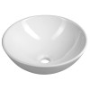 Lavoar baie rotund pe blat 41.5 cm portelan alb Aqualine