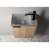 Lavoar ciment gri pentru mobilier baie mica Sapho Agos Lavoar ciment gri pentru mobilier baie mica Sapho Agos