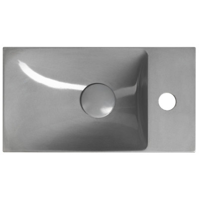 Lavoar ciment gri pentru mobilier baie mica Sapho Agos Lavoar ciment gri pentru mobilier baie mica Sapho Agos
