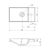 Lavoar ciment gri pentru mobilier baie mica Sapho Agos Lavoar ciment gri pentru mobilier baie mica Sapho Agos