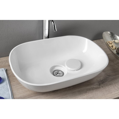 Lavoar oval pe blat 50 x 35 marmra compozit Sapho Eridan