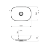 Lavoar oval pe blat 50 x 35 marmra compozit Sapho Eridan