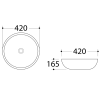 Lavoar rotund pe blat aspect marmura bej 42 cm Sapho Dalma Lavoar rotund pe blat aspect marmura bej 42 cm Sapho Dalma