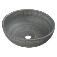 Lavoar rotund ceramic handmade gri 41 cm Sapho