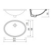Lavoar baie oval sub blat 57 x 43 cm Creavit Under Lavoar baie oval sub blat 57 x 43 cm Creavit Under
