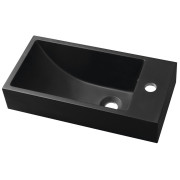 Lavoar negru marmura compozit 50 x 25 cm dreptunghiular Sapho Ariana Lavoar negru marmura compozit 50 x 25 cm dreptunghiular Sapho Ariana