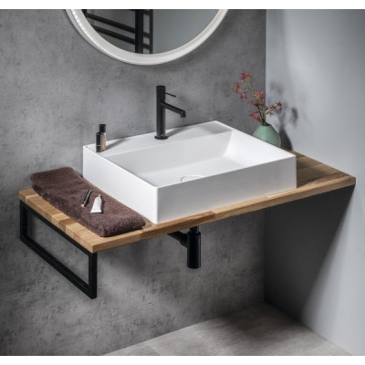 Lavoar baie marmura compozit fara preaplin 60 x 47 cm Sapho Twig