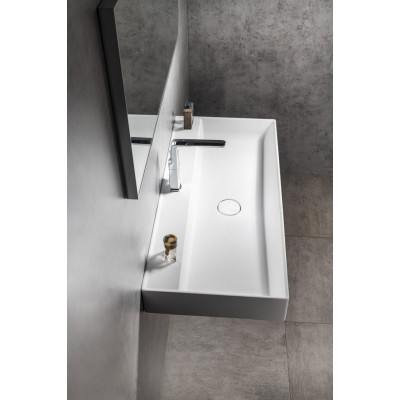 Lavoar baie dreptunghiular marmura compozit 100 x 47 cm Sapho Toridi
