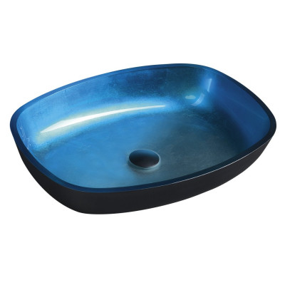 Lavoar sticla albastru 54 x 39.5 cm Sapho Kvaore