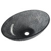 Lavoar oval sticla sculptata fumurie Purus 50x36