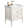 Dulap lavoar stil Retro lemn masiv alb antichizat 73 x 46 cm