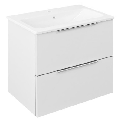 Dulap mobilier lavoar baie 60 x 40 cm cu sertare Sapho Cirasa alb
