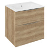 Dulap suspendat lavoar baie Culoare stejar 59.2 x 46 x 64 cm Sapho Cirasa