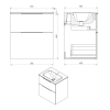 Dulap baie albastru pentru lavoar 60 x 46 cm Sapho Cirasa Dulap baie albastru pentru lavoar 60 x 46 cm Sapho Cirasa