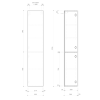 Dulap coloana baie albastru Sapho Cirasa Espace 35 x 30 x 172 cm Dulap coloana baie albastru Sapho Cirasa Espace 35 x 30 x 172 cm