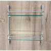 Etajera baie Elegance inox si sticla securizata Etajera baie Elegance inox si sticla securizata