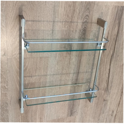 Etajera baie Elegance inox si sticla securizata Etajera baie Elegance inox si sticla securizata