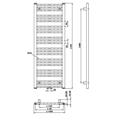 Radiator calorifer portprosop alb 50 x 125 cm Bruckner Albrecht Radiator calorifer portprosop alb 50 x 125 cm Bruckner Albrecht