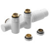 Robinet radiator calorifer cu racorduri rezistenta electrica si termostat Bruckner Whicher alb