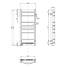 Radiator port-prosop electric 107 W Aqualine alb
