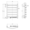 Radiator portprosop electric 48 x 61 cm 148W alb Aqualine