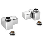 Set robineti radiator tur retur Sapho Cube cu racord pt rezistenta electrica