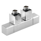 Robinet radiator calorifer tur retur cubic Sapho Cube Twin cromat