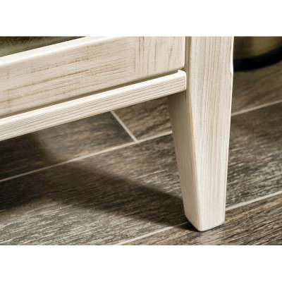 Dulap lavoar baie lemn masiv alb antichizat Sapho Cross 75