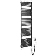 Calorifer radiator portprosop electric, negru mat, Aqualine Tondi-E 600W