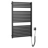 Radiator portprosop electric negru mat 60 x 97 cm Aqualine Tondi-E 400W