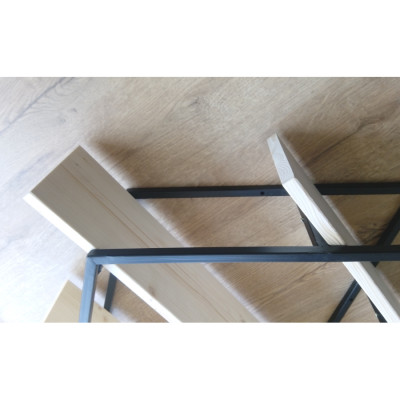 Etajera cu 3 rafturi otel negru si lemn masiv stil industrial Etajera cu 3 rafturi otel negru si lemn masiv stil industrial